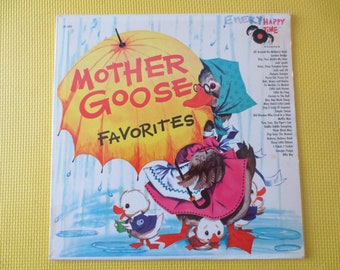 Vintage Mother Goose Favorites Vinyl Record, 1962 Children's Album