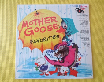 Vintage Records, MOTHER GOOSE, CHILDRENS Albums, Mother Goose Album, Childrens Records, Nursery Rhymes,  Kids Records, Kids lp, 1962 Records