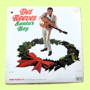 DEL REEVES, Santa's Boy, Vintage Album, 1966 Record, Vinyl Lp