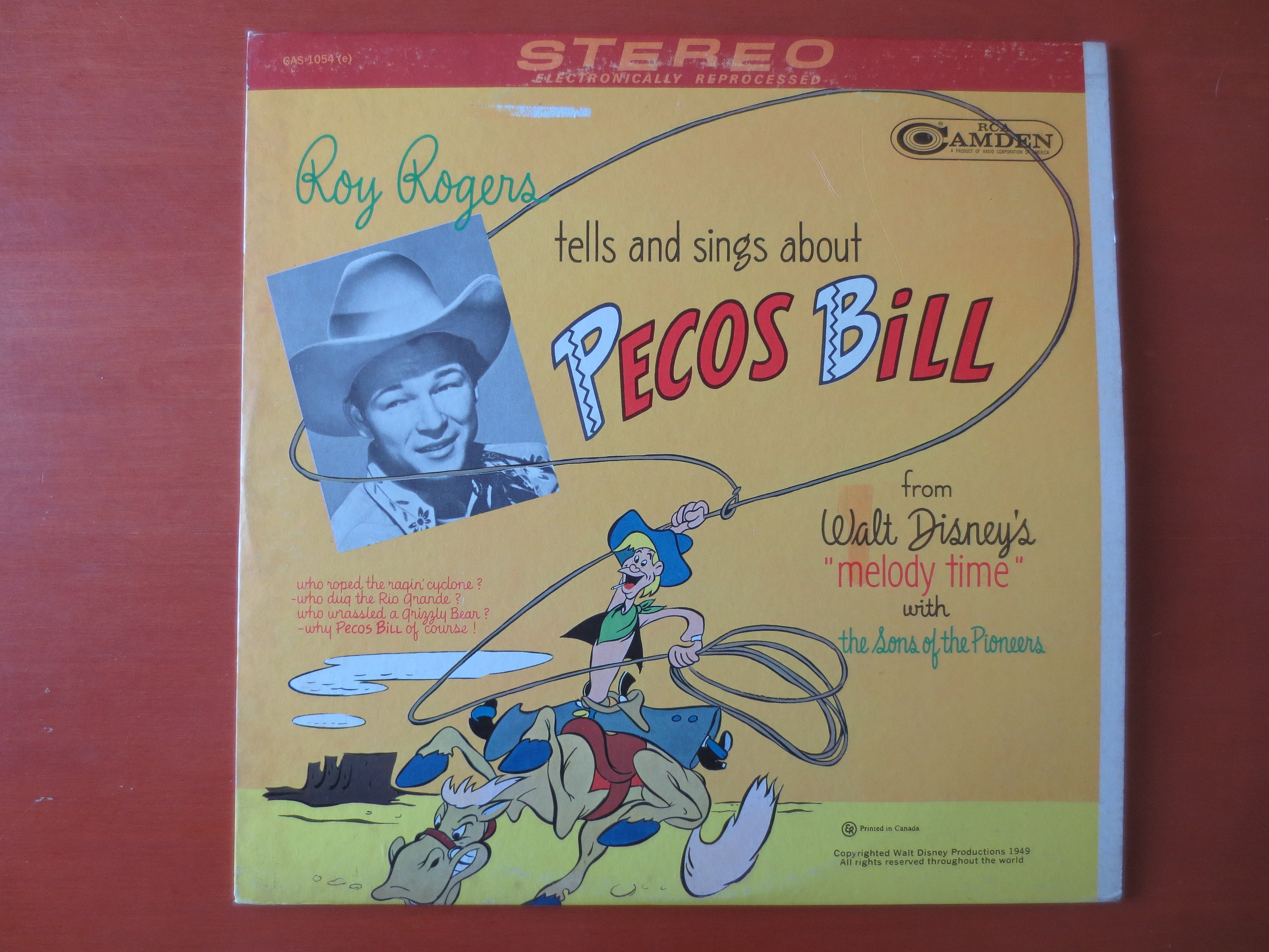 ROY ROGERS, PECOS Bill Album, Roy Rogers Lp, Roy Rogers ROY ROGERS, PECOS Bill Album, Roy Rogers Lp, Roy Rogers