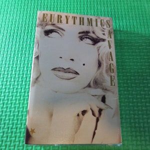 Cassette Tapes, The EURYTHMICS Tape, SAVAGE Tape, The EURYTHMICS Album, Eurythmics Cassette, Rock Cassette, Vintage Cassette, 1987 Cassette