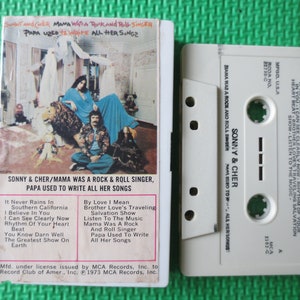Cassette Tapes, SONNY and CHER, MAMA Was Tape, Sonny and Cher Album, Sonny and Cher Tape, Tape, Tape Cassette, Jazz Cassette, Cassette Music