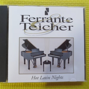 CDs antigos, FERRANTE TEICHER, Hot Latin Nights, CD de música dance latina, CD clássico, CD de música, CDs, Ferrante e Teicher, CDs compactos de 1993