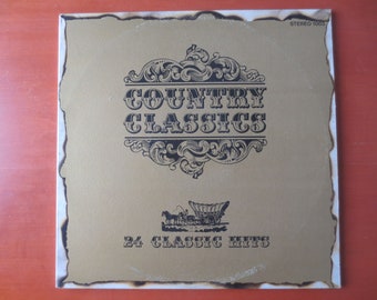 Vintage Country Classics Vinyl Record Album - 24 Classic Hits