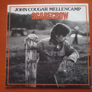 Vintage Records, JOHN COUGAR, SCARECROW, Rock Record, Vintage Vinyl, Record Vinyl, Record, Vinyl Record, Rock Vinyl, Pop Vinyl, 1985 Records