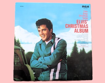 ELVIS PRESLEY CHRISTMAS Album featuring “Blue Christmas” 1970s Records.