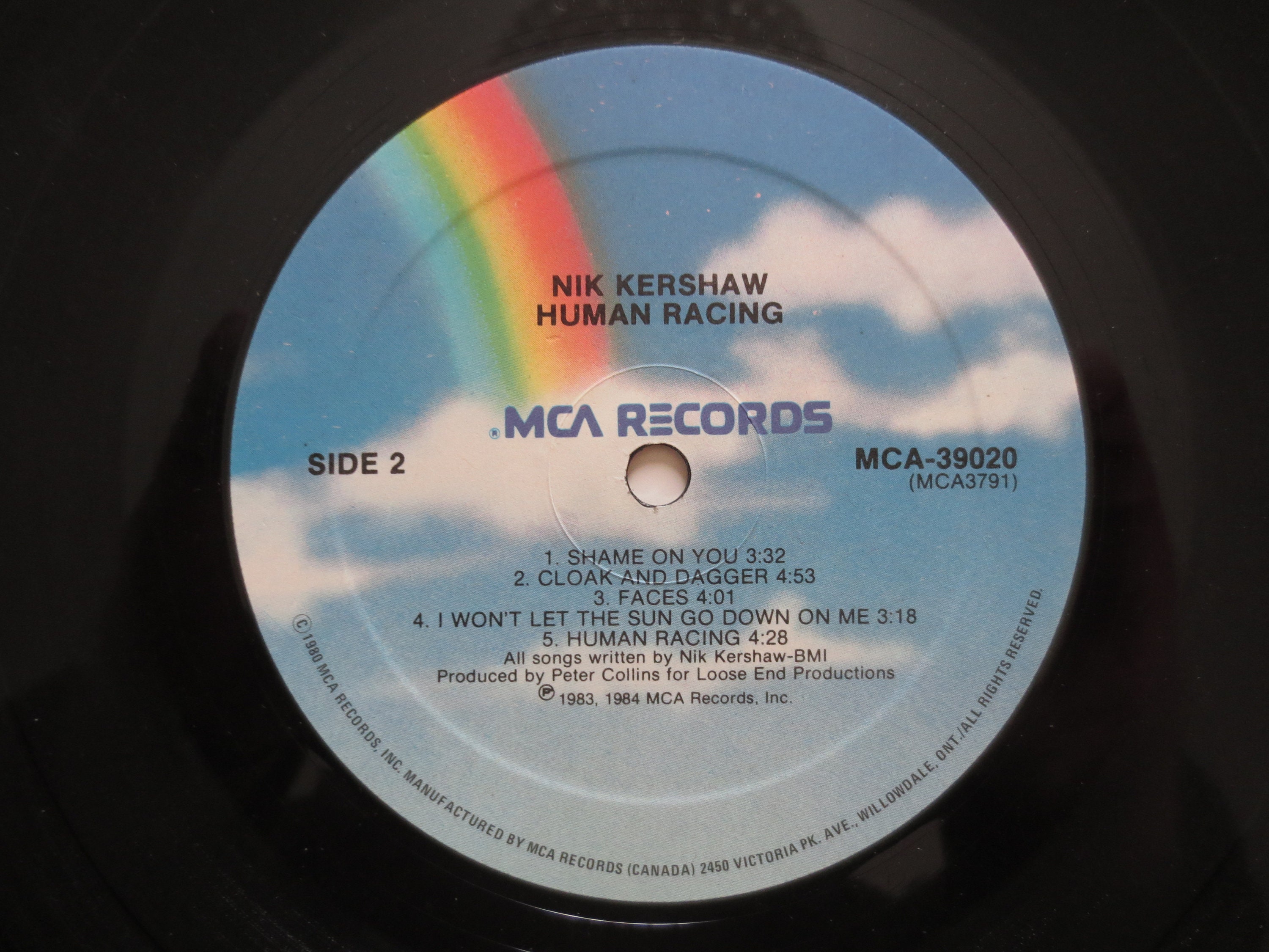 NIK KERSHAW, Human Racing, Vintage Album, 1983 Record, Vinyl Lp