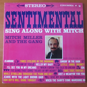 MITCH MILLER, SENTIMENTAL Album, Mitch Miller Albums, Mitch Miller Record, Mitch Miller Lp, Vintage Vinyl, Lps, Vintage Records, 1960 Record