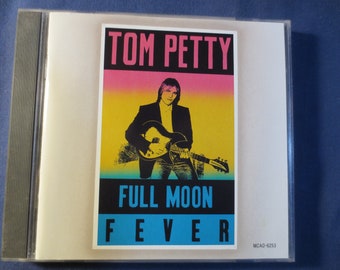 Vintage Cd's, TOM PETTY, Full MOON Fever, Tom Petty Cd, Tom Petty Music, Tom Petty Songs, Tom Petty Album, Rock Cds, Cds, 1989 Compact Discs