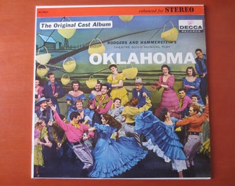 Vintage Records, OKLAHOMA SOUNDTRACK, OKLAHOMA Album, Oklahoma Record, Oklahoma Lp, Vintage Vinyl, Movie Music, Theater Music, 1959 Records