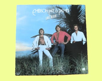 EMERSON LAKE and PALMER, Love Beach, Vintage Album, 1984 Record, Vinyl Lp
