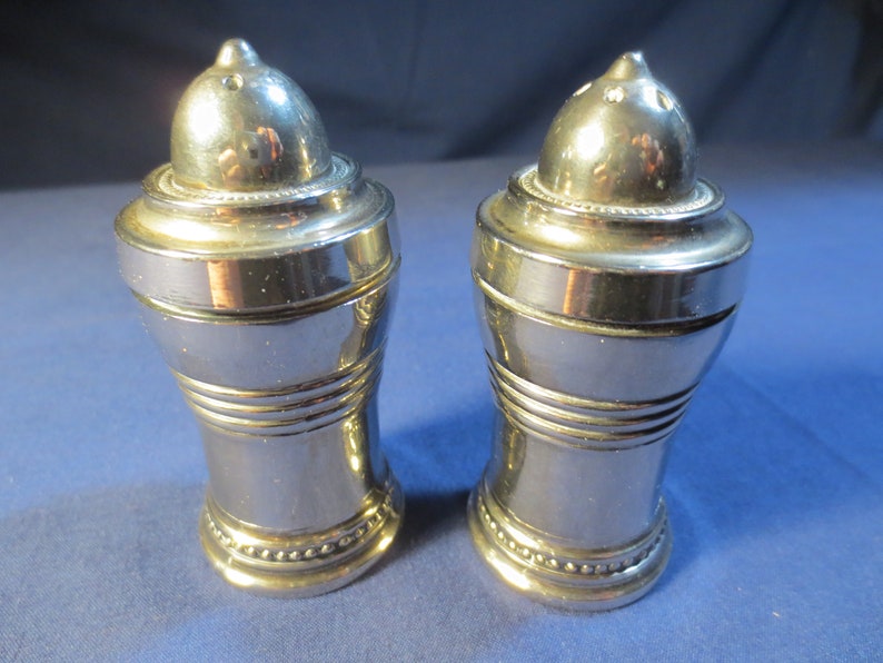 Vintage PEWTER SALT and PEPPER Shakers Vintage Salt Shaker Etsy