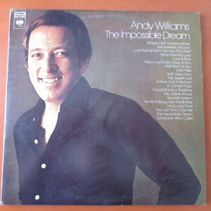 ANDY WILLIAMS, The Impossible DREAM, Andy Williams Albums, Andy Williams Vinyl, Vintage Vinyl, Jazz Albums, Vintage Records, 1971 Records