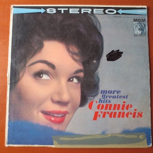 Vintage Records, CONNIE FRANCIS, More GREATEST Hits, Connie Francis Vinyl, Connie Francis Album, Vinyl Record, Record Vinyl, 1961 Records