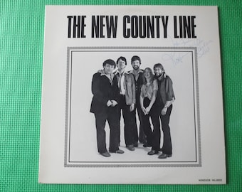 Disques vintage, The NEW COUNTY LINE, Premiers disques, Disque dédicacé, Bluegrass Records, Album Bluegrass, lps, Lp vintage, 1980 records