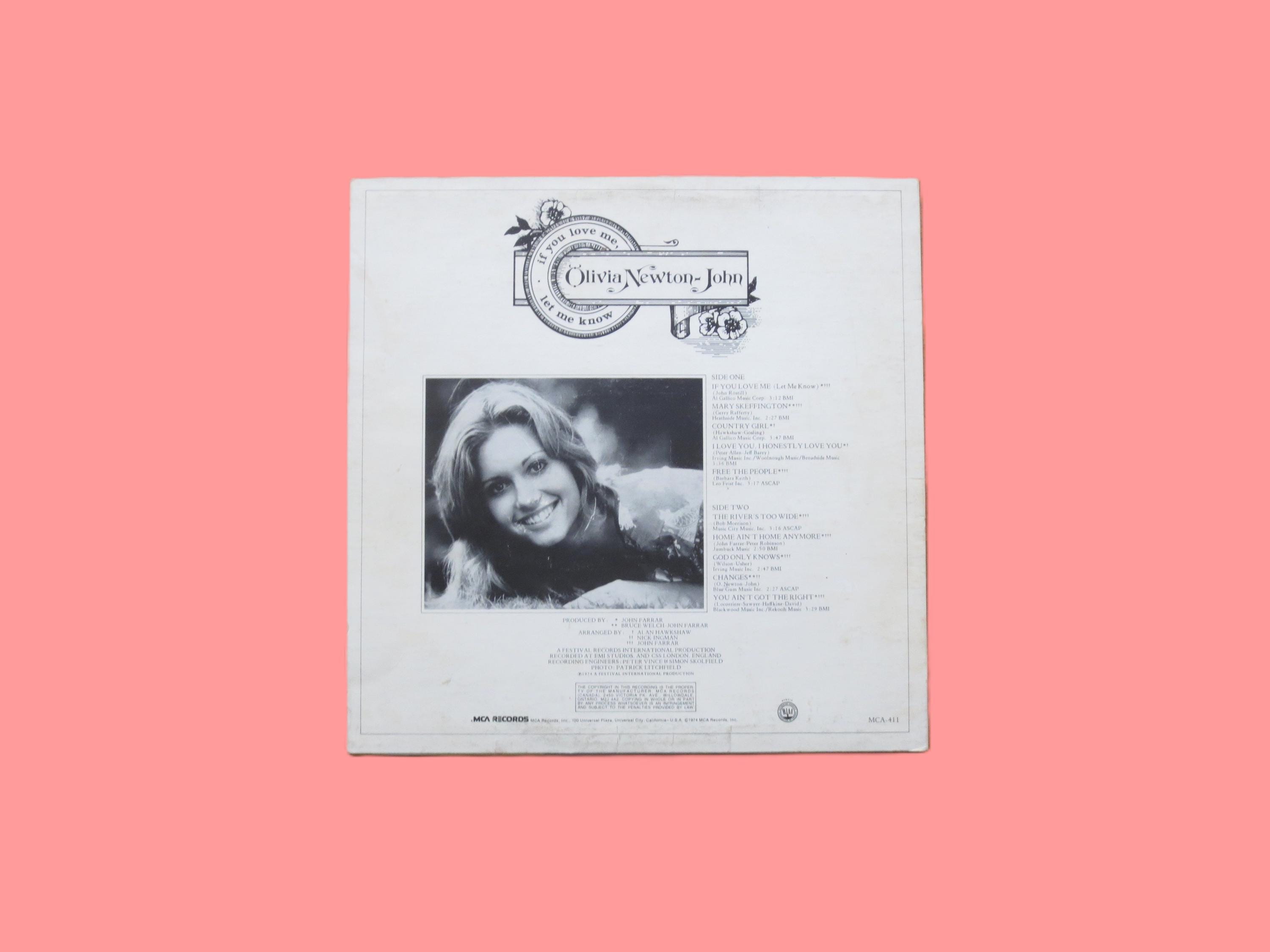 OLIVIA NEWTON-JOHN, If You Love Me, Let Me Know, 1974 Record