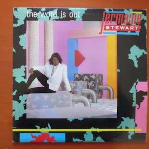 Vintage Records, JERMAINE STEWART Lp, The WORD is Out Lp, Funk Record, Soul Record, Funk Album, Soul Album, Pop Album, Vinyl, 1984 Records