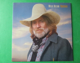 Vintage Willie Nelson 'Partners' Vinyl Record LP - 1986