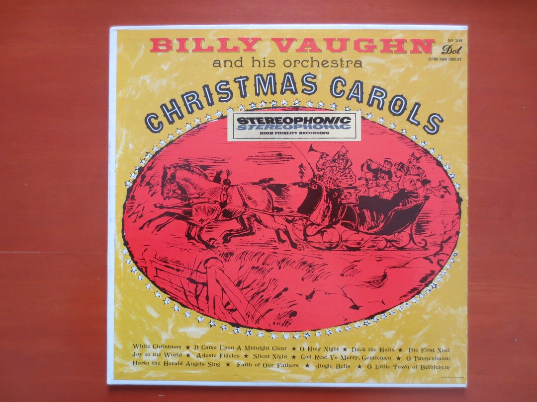 Christmas　Record　Album　Hong　Etsy　BILLY　Vintage　CHRISTMAS　VAUGHN　Kong