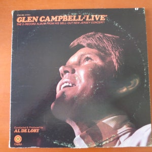 Vintage Records, Album GLEN CAMPBELL, Podwójny album LIVE, Winyl Glen Campbell, Glen Campbell Lp, Płyta Country, Winyl Vintage, Płyty z 1969 r.