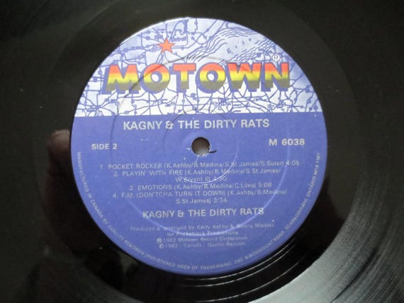 Kagny and the Dirty Rats, Motown Records, 1983 Vinyl LP - Etsy