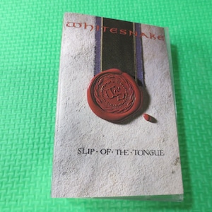 Cassette Tapes, WHITESNAKE Tape, SLIP of the TONGUE, Whitesnake Album, Whitesnake Music, Rock Song, Tape Cassette, Cassette, 1989 Cassette