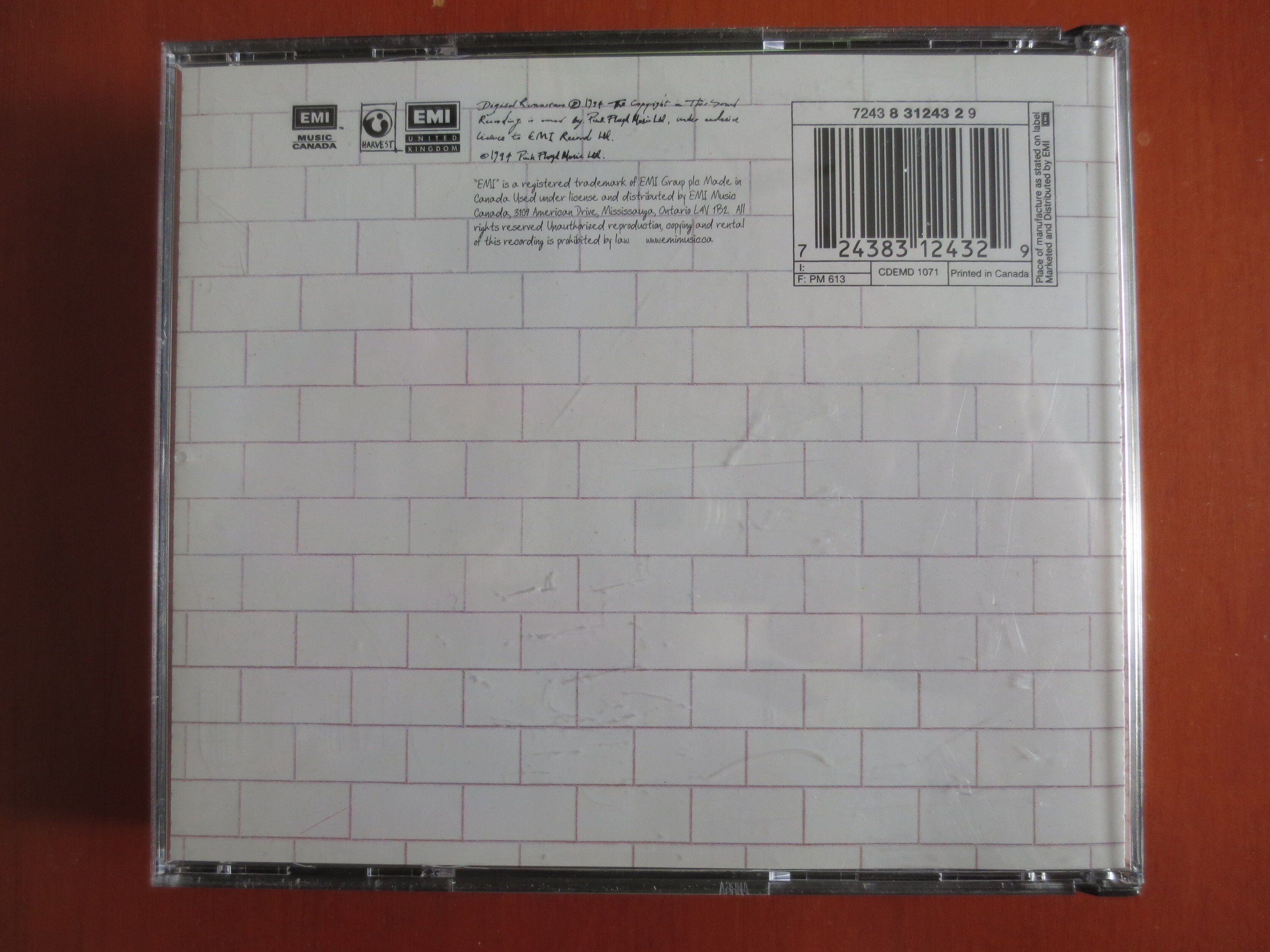 Vintage Cd's, PINK FLOYD, the WALL, Pink Floyd Cd, Pink