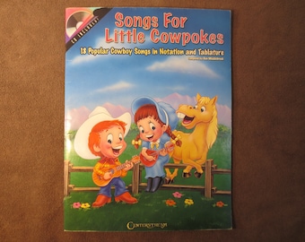 Vintage "Songs for Little Cowpokes" Sheet Music Book (CD Included)