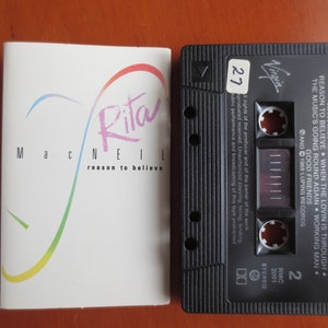 RITA MACNEIL Tape, Reason to Believe, Rita MacNeil Album, Rita MacNeil Music, Tape Cassette, Cassette, Cassette Tapes, 1988 Cassette