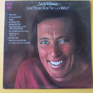 ANDY WILLIAMS, The GODFATHER, Andy Williams Albums, Andy Williams Vinyl, Vintage Vinyl, Jazz Albums, Vinyl Lp, Vintage Records, 1972 Records