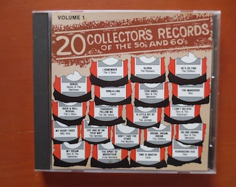Vintage 50s 60s Rock CD - 20 Collector's Records Vol. 1, 1989 Compact Disc