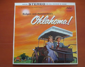 Vintage Records, OKLAHOMA SOUNDTRACK, OKLAHOMA Album, Oklahoma Record, Oklahoma Lp, Vintage Vinyl, Movie Music, Theater Music, 1955 Records