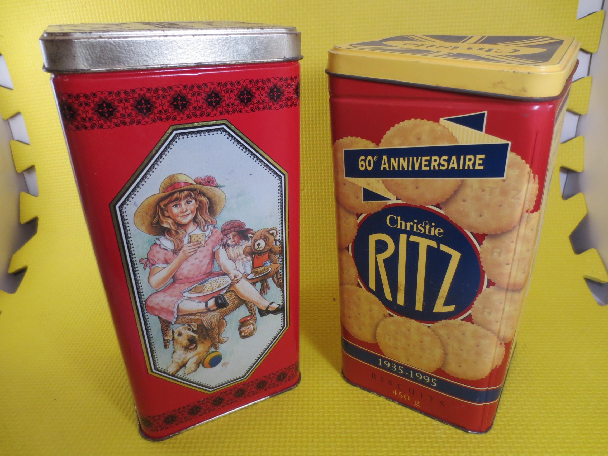 ヴィンテージ レトロ RITZ 空き缶 Vintage Ritz Crackers Tin Can: Collectible Advertising Box - Etsy