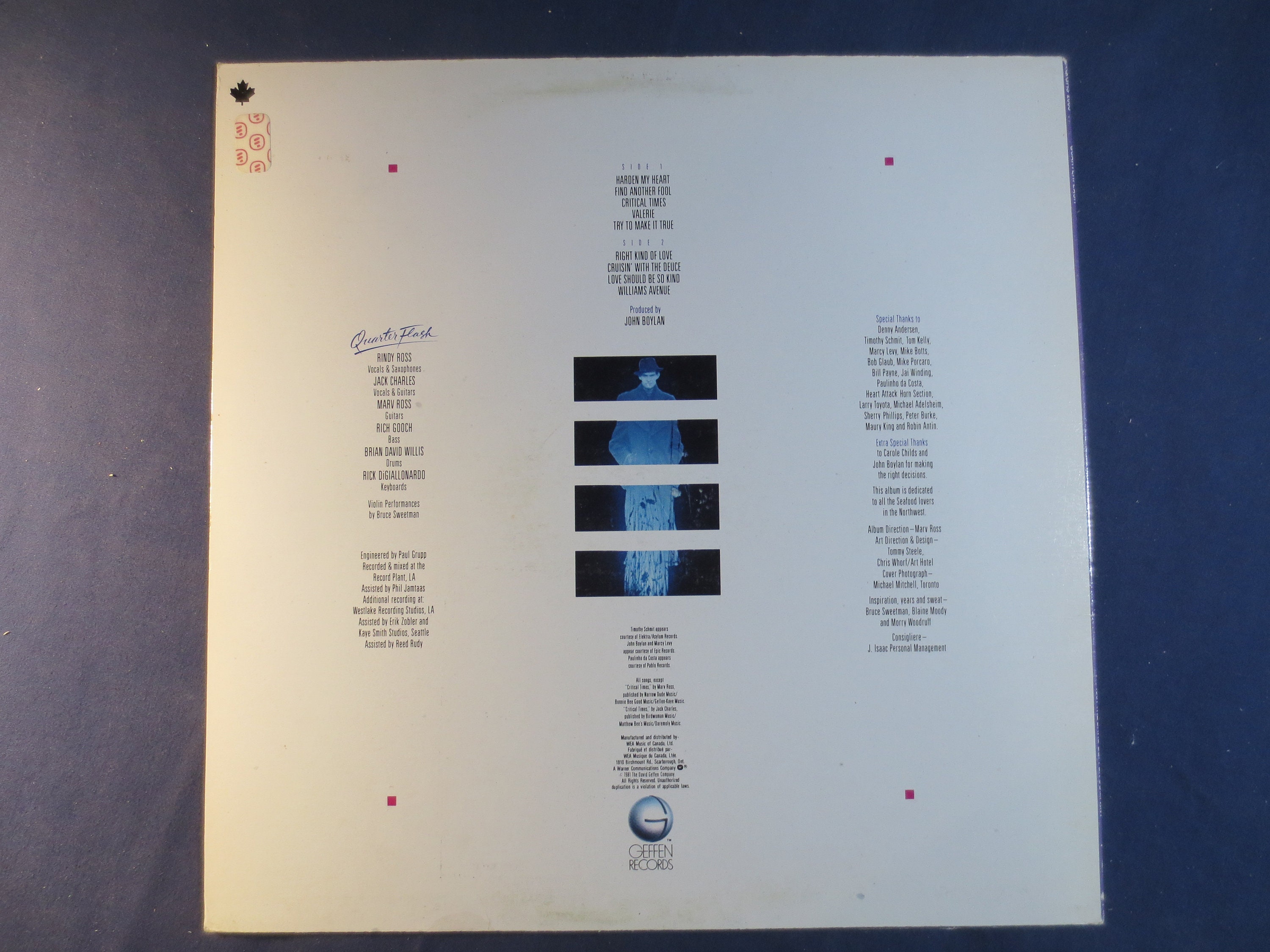 Vintage Records QUARTERFLASH HARDEN My HEART Quarterflash