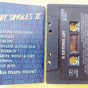 Kassettenbänder, HIT SINGLES 2, HIT Singles Tape, Rock and Roll Tape, Rock-Kassette, Rock-Bänder, Tonbandkassette, Musikkassette, 1988 Kassette