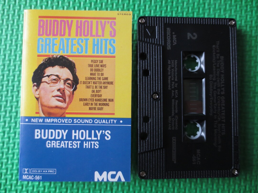 Cassette Tapes, BUDDY HOLLY, GREATEST Hits, Buddy Holly Cassette, Buddy