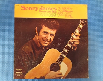 Vintage Sonny James 'Roses Are Red' Vinyl Record Album (1972)