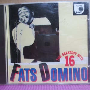 Vintage Cds, FATS DOMINO, The 16 Greatest Hits, Fats Domino Cd, Fats Domino Lp, Vintage Compact Disc, Piano Rock Cd, Pop Cd, Compact Discs