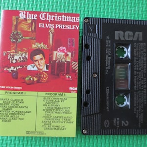 Cassette Tapes, ELVIS PRESLEY, Blue CHRISTMAS Tape, Elvis Presley Album, Elvis Presley Cassette, Tape Cassette, Cassette Music, Pop Cassette