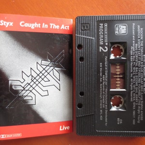 Cassette Tapes, STYX Tape, LIVE Tape, STYX Album, Styx Music, Styx Song, Tape Cassette, Cassette, Rock Cassette, Rock Tapes, 1984 Cassette