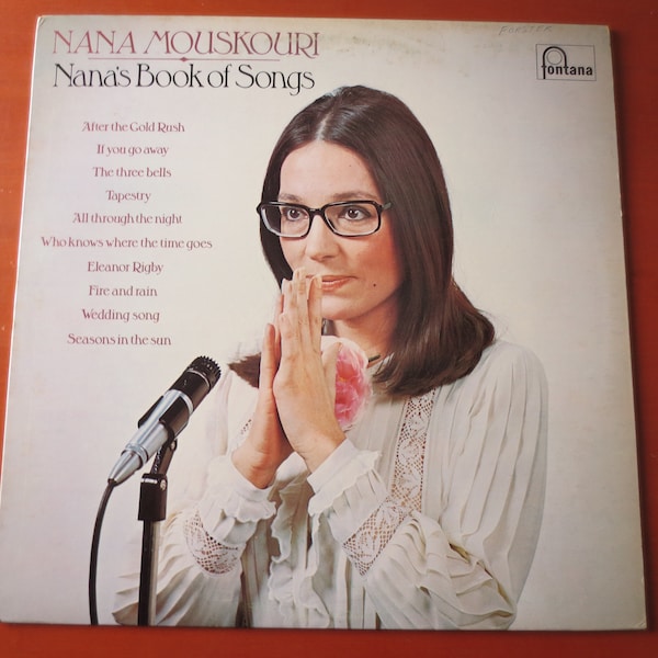 Vintage Records, NANA MOUSKOURI, Book of SONGS, Nana Mouskouri Album, Nana Mouskouri Lp, Classical Records, Classical  Albums, 1974 Records