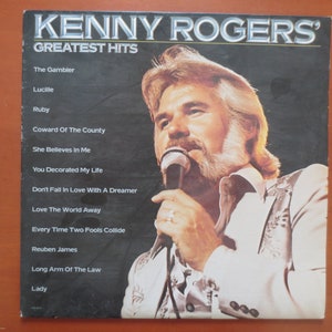 Vintage Records, KENNY ROGERS Record, GREATEST Hits Record, Kenny Rogers Album, Kenny Rogers Vinyl, Kenny Rogers Lp, Vinyl Lp, 1980 Records