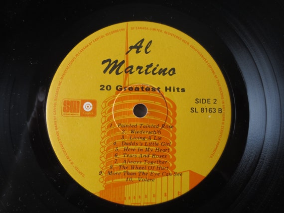 Vintage Al Martino Vinyl Record: 20 Greatest Hits LP, 1977 - Etsy