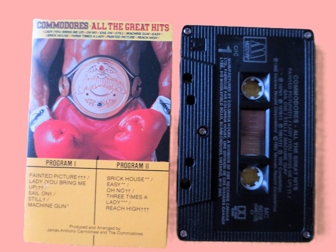 The Commodores – All the Great Hits (1982) Cassette - Etsy