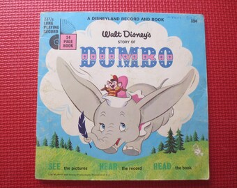Vintage Disneyland-skiva: Berättelsen om Dumbo, 1977, 24-sidig bok