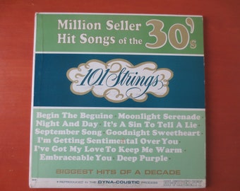 101 Strings Vinyl Record: Million Seller Hits of the 30s, 1964