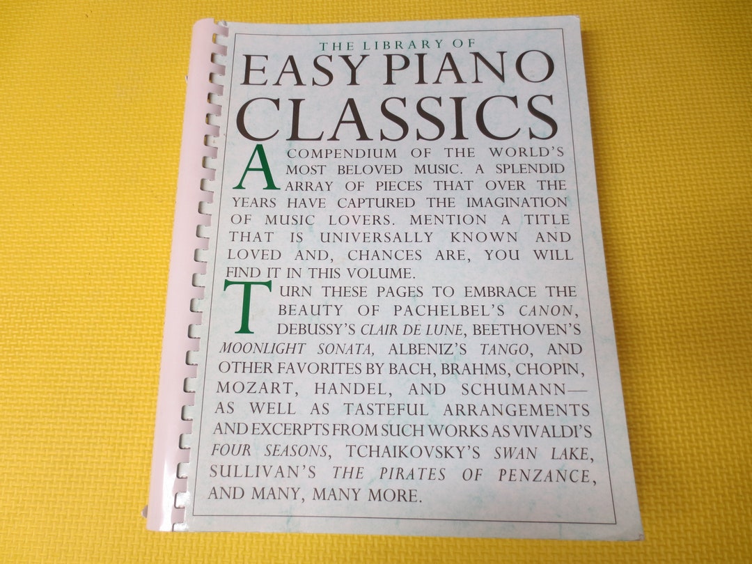 Vintage Books Easy Piano Classics Sheet Music Music Books Classical Vintage Books Easy Piano Classics Sheet Music Music Books Classical
