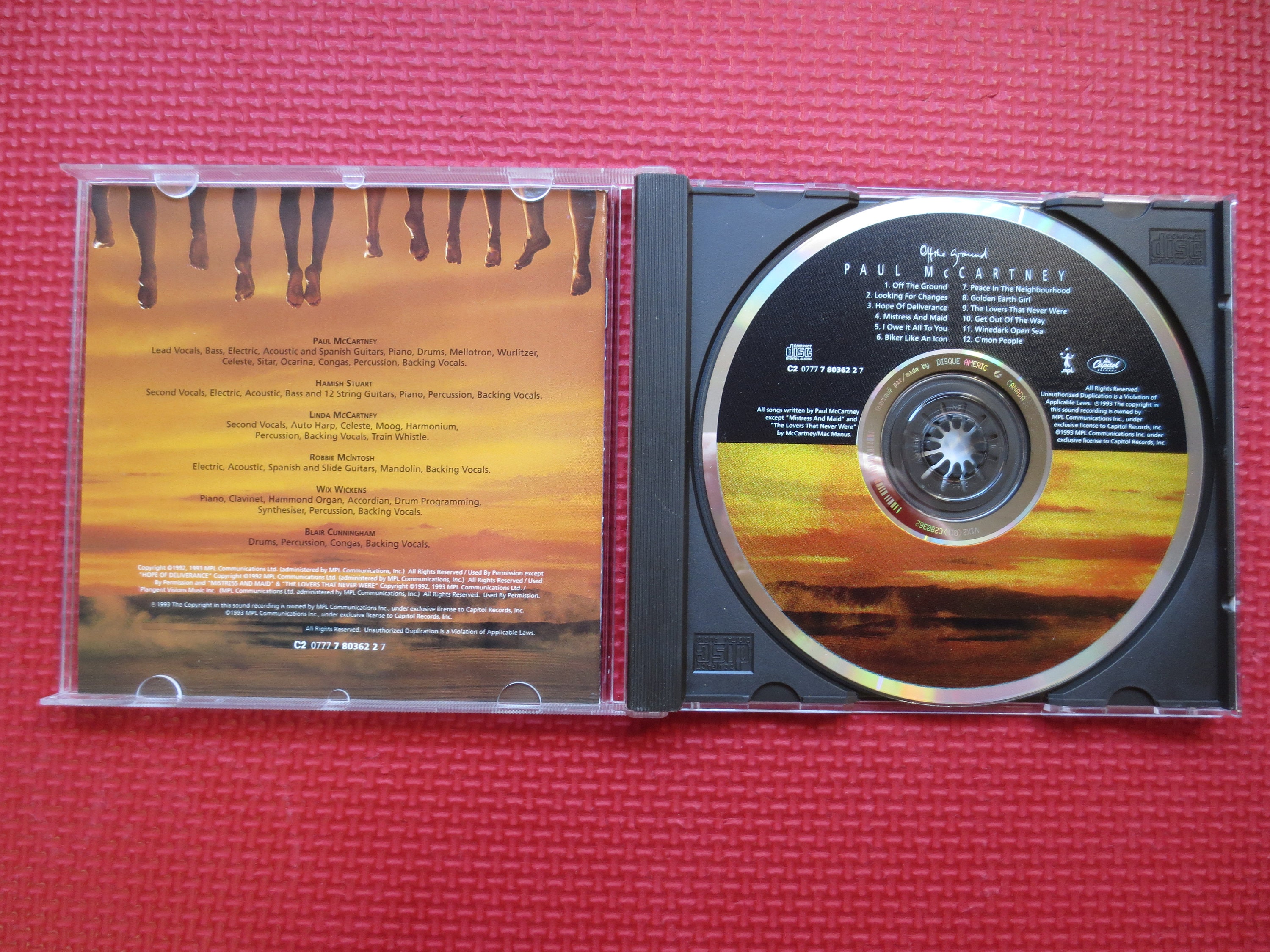 PAUL Mccartney, off the Ground, 1993 Compact Disc, Vintage Cd