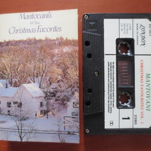 cassette vintage, MANTOVANI, favoris de NOL, cassette de NOL, Lp de Noël, bandes de musique, musique de Noël, chanson de Noël, cassette de 1978
