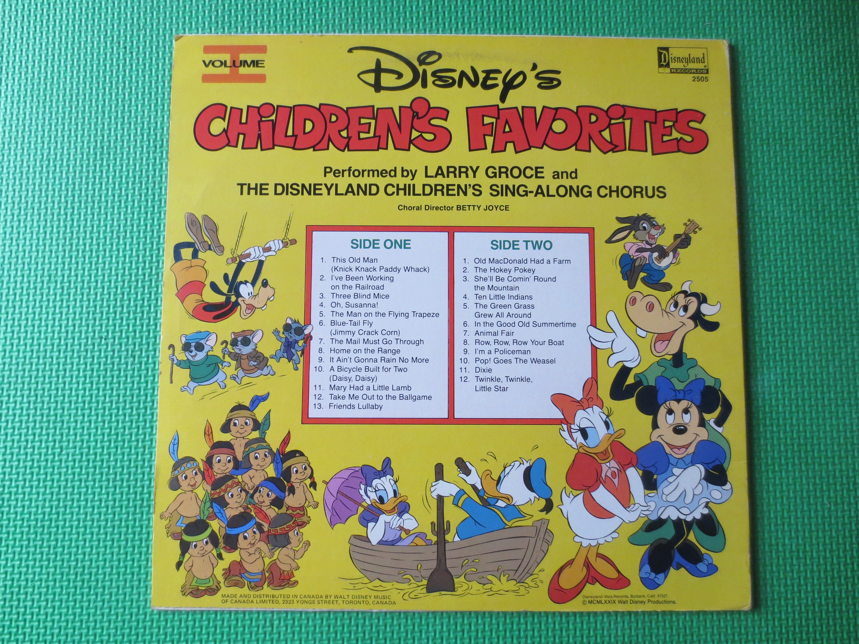 DISNEY'S CHILDREN'S FAVORITES, Disneyland Records, Disney